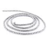 Men's 10K White Gold Ball Moon Cut Chain 4mm