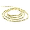 Men's 10K Yellow Gold Ball Moon Cut Chain 4mm
