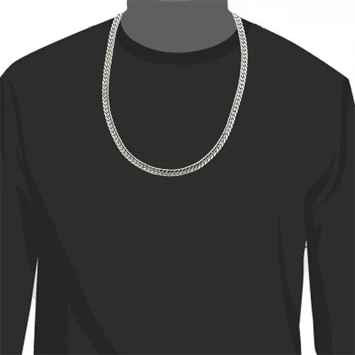 Miami 14K White Gold Cuban Link Curb Chain 8.4mm 22-40in 5 Miami 14K White Gold Cuban Link Curb Chain 8.4mm 22-40in - Image 3