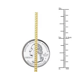 Miami 14K Yellow Gold Cuban Link Curb Chain For Men 2.5mm 22-40in -Fashion Accessories Shop miami yellow gold cuban link curb chain 14k 25mm 22 40in rulerye