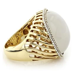 Moonstone 14K Yellow Gold Diamond White Moonstone Ring 17.2 13 Moonstone 14K Yellow Gold Diamond White Moonstone Ring 17.2 -Fashion Accessories Shop moonstone jewelry 14k diamond white moonstone ring 172 p 6086 boxye