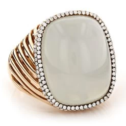Moonstone 14K Yellow Gold Diamond White Moonstone Ring 17.2 10 Moonstone 14K Yellow Gold Diamond White Moonstone Ring 17.2 -Fashion Accessories Shop moonstone jewelry 14k diamond white moonstone ring 172 p 6086 ro