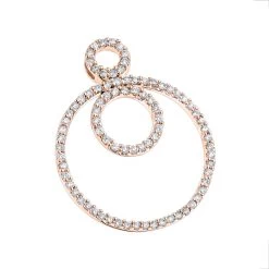 Multi Circle Diamond Pendant 0.55ct 14K White Gold -Fashion Accessories Shop multi circle diamond pendant 061ct 14k gold ro