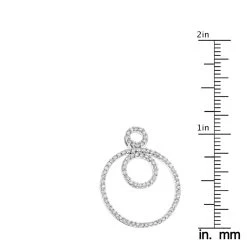 Multi Circle Diamond Pendant 0.55ct 14K White Gold -Fashion Accessories Shop multi circle diamond pendant 061ct 14k gold rulerwh