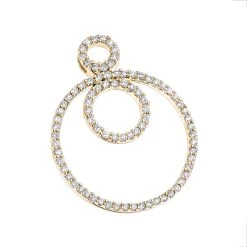Multi Circle Diamond Pendant 0.55ct 14K White Gold -Fashion Accessories Shop multi circle diamond pendant 061ct 14k gold ye