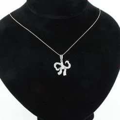 Small Heart Bow Diamond Pendant 0.17ct Sterling Silver -Fashion Accessories Shop open heart bow diamond pendant 017ct sterling silver p 44284bod