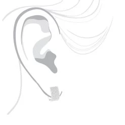 Pave Diamond Earrings For Women 14K White Gold 1 Carat Small Wide Hoops -Fashion Accessories Shop pave diamond earrings 14k 121ct p 42081 bodwh