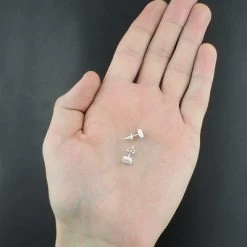 Pave Diamond Earrings In Sterling Silver 0.05ct -Fashion Accessories Shop pave diamond earrings in sterling silver 005ct p 49449back