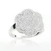 Pave Diamond Flower Ring 0.58ct 14K White Gold -Fashion Accessories Shop pave diamond flower ring 058ct 14k gold 1