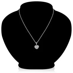 Pave Diamond Heart Pendant 0.48ct Sterling Silver -Fashion Accessories Shop pave diamond heart pendant 048ct sterling silver p 42672bod