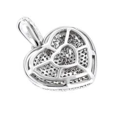 1 Carat Pave Diamond Heart Pendant 14K White Gold -Fashion Accessories Shop pave diamond heart pendant 14k gold 113ct p 22303 backwh