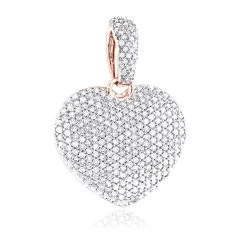 1 Carat Pave Diamond Heart Pendant 14K White Gold -Fashion Accessories Shop pave diamond heart pendant 14k gold 113ct p 22303 ro