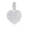 1 Carat Pave Diamond Heart Pendant 14K White Gold -Fashion Accessories Shop pave diamond heart pendant 14k gold 113ct p 22303 wh