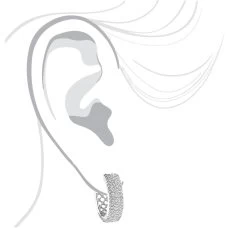 Pave Diamond Hoop Earrings 1.20ct 14K White Gold -Fashion Accessories Shop pave diamond hoop earrings 120ct 14k gold p 49172 bodwh