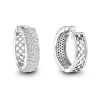 Pave Diamond Hoop Earrings 1.20ct 14K White Gold -Fashion Accessories Shop pave diamond hoop earrings 120ct 14k gold p 49172 wh