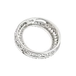Pave 14K White Gold Diamond Circle Pendant 0.4ct -Fashion Accessories Shop pave diamond o pendant 045ct 14k gold circle jewelry backwh