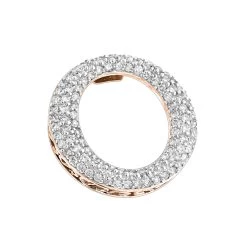 Pave 14K White Gold Diamond Circle Pendant 0.4ct -Fashion Accessories Shop pave diamond o pendant 045ct 14k gold circle jewelry ro