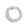 Pave 14K White Gold Diamond Circle Pendant 0.4ct