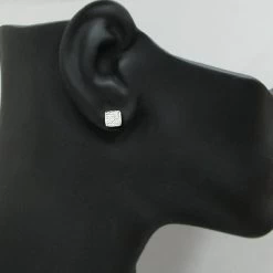 Pave Diamond Stud Earrings 0.45ct 14K White Gold -Fashion Accessories Shop pave diamond stud earrings 045ct 14k gold p 44590bod