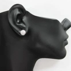 Pave Diamond Stud Earrings In Sterling Silver 0.26ct -Fashion Accessories Shop pave diamond stud earrings in sterling silver 026ct p 46813bod