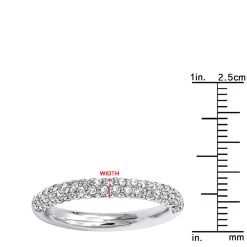 Thin Pave Diamond Wedding Band 0.86ct 14K White Gold -Fashion Accessories Shop pave diamond wedding band 086ct 14k gold rulerwh