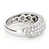 Pave Ladies Diamond Wedding Band 2.2ct 14K White Gold Ring
