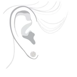 Pave Round Diamond Earrings 0.28ct 10K Yellow Gold -Fashion Accessories Shop pave round diamond earrings 028ct 10k gold bodye