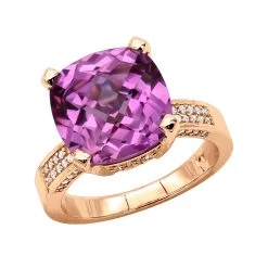 Pink Sapphire 0.55ct Diamond 14K White Gold Cocktail Ring For Women -Fashion Accessories Shop pink sapphire diamond rings 14k gold cocktail ring 046ct p 49141 ro