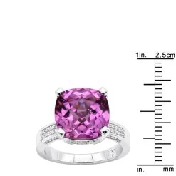 Pink Sapphire 0.55ct Diamond 14K White Gold Cocktail Ring For Women -Fashion Accessories Shop pink sapphire diamond rings 14k gold cocktail ring 046ct p 49141 rulerwh