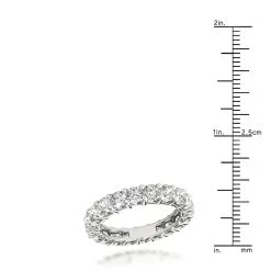 Platinum Cushion Cut Diamond Eternity Band Diamond Anniversary Ring 4ct -Fashion Accessories Shop platinum cushion cut diamond eternity band diamond anniversary ring 4ct ruler