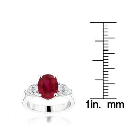 Unique 3 Stone Platinum Diamond And Ruby Engagement Ring -Fashion Accessories Shop platinum diamond and ruby engagement ring 060ct p 47932 ruler