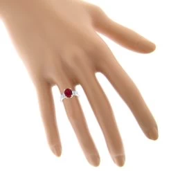 Unique 3 Stone Platinum Diamond And Ruby Engagement Ring -Fashion Accessories Shop platinum diamond and ruby engagement ring 060ct p 47932bod