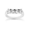 Thin Platinum Diamond Engagement Band 0.48ct