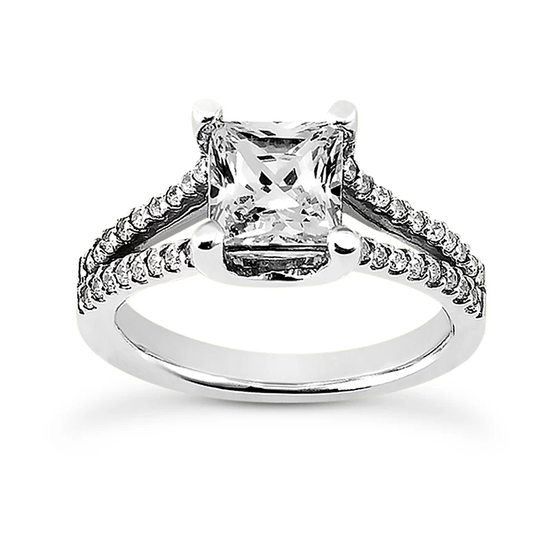Platinum Diamond Engagement Ring Set 1.43ct 4 Platinum Diamond Engagement Ring Set 1.43ct - Image 2