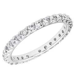 Thin Platinum Diamond Eternity Band 0.84ct
