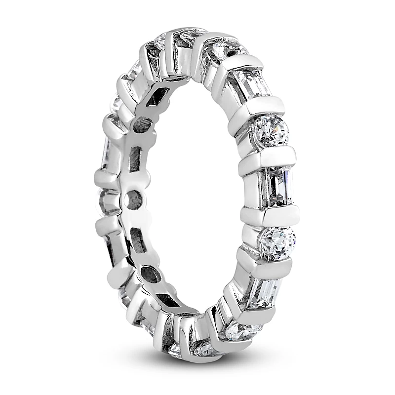 Platinum Diamond Eternity Band 1.26ct 4 Platinum Diamond Eternity Band 1.26ct - Image 2
