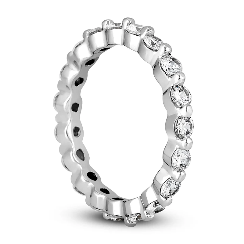 Thin Platinum Diamond Eternity Band 1.33ct 4 Thin Platinum Diamond Eternity Band 1.33ct - Image 2
