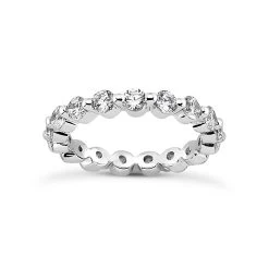 Thin Platinum Diamond Eternity Band 1.33ct