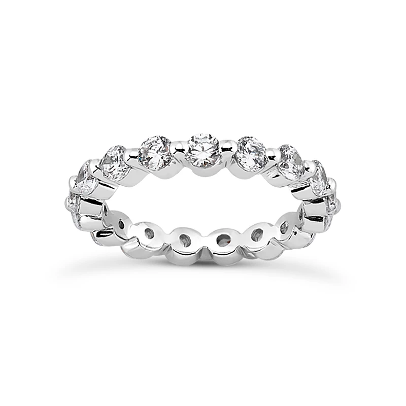 Thin Platinum Diamond Eternity Band 1.33ct 3 Thin Platinum Diamond Eternity Band 1.33ct