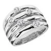 Platinum Diamond Right Hand Ring 0.50ct
