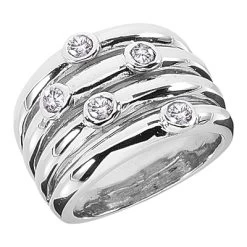 Platinum Diamond Right Hand Ring 0.50ct