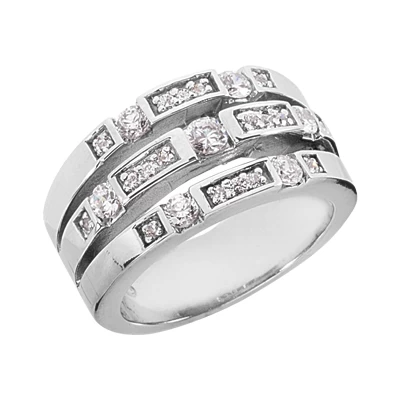 Platinum Diamond Right Hand Ring 0.64ct 11.1mm 3 Platinum Diamond Right Hand Ring 0.64ct 11.1mm