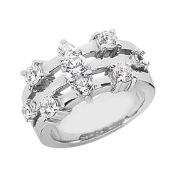 Platinum Diamond Right Hand Ring 1.65ct