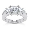 Thin Platinum Princess Cut Diamonds Engagement Ring 0.94ct 2.5mm -Fashion Accessories Shop platinum diamond three stones engagement ring 094ct p 33250 white 20220420 20220426