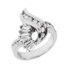 Platinum Ladies Diamond Ring 0.86ct 12.6mm