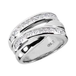 Platinum Ladies Diamond Ring 1.30ct 11.2mm