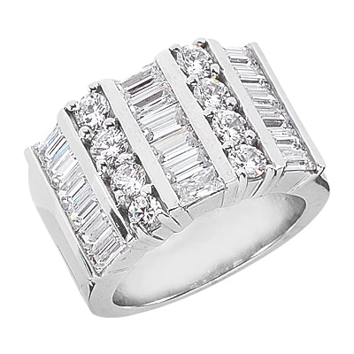 Platinum Ladies Diamond Ring 3.36ct 15.1mm 3 Platinum Ladies Diamond Ring 3.36ct 15.1mm