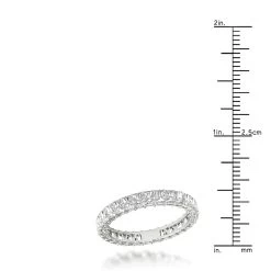 Platinum Radiant Cut Diamond Eternity Band For Women 2ct G/VS By Luxurman -Fashion Accessories Shop platinum radiant cut diamond eternity band for women 2ct gvs by luxurman ruler