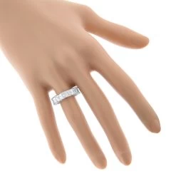 Platinum Radiant Cut Diamonds Eternity Band G/VS 6.6 Carat Anniversary Ring -Fashion Accessories Shop platinum radiant cut diamonds eternity band gvs diamond anniversary ring bod