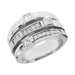 Platinum Right Hand Diamond Ladies Ring 0.67ct